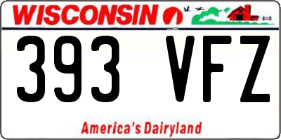 WI license plate 393VFZ
