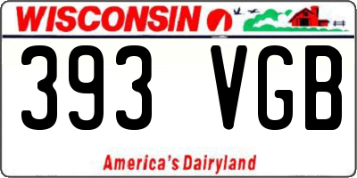 WI license plate 393VGB