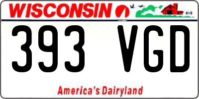 WI license plate 393VGD