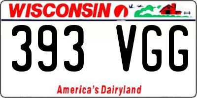 WI license plate 393VGG
