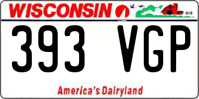 WI license plate 393VGP