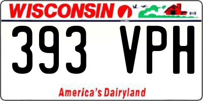 WI license plate 393VPH