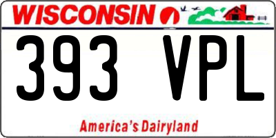 WI license plate 393VPL