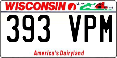 WI license plate 393VPM