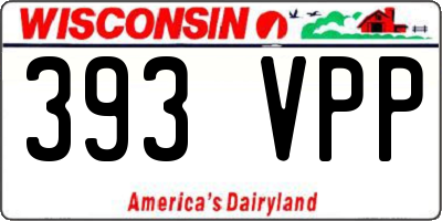 WI license plate 393VPP