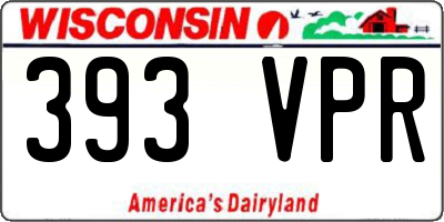 WI license plate 393VPR