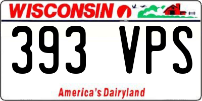 WI license plate 393VPS