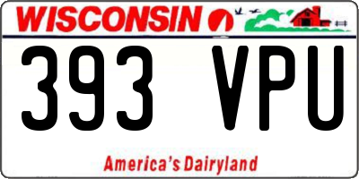WI license plate 393VPU