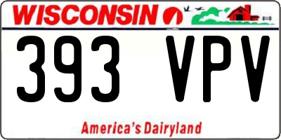 WI license plate 393VPV