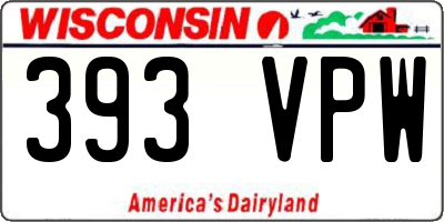 WI license plate 393VPW