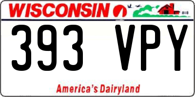 WI license plate 393VPY