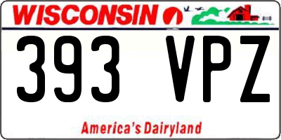 WI license plate 393VPZ