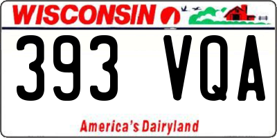 WI license plate 393VQA