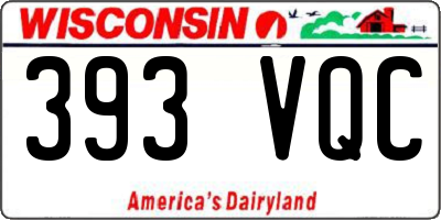 WI license plate 393VQC