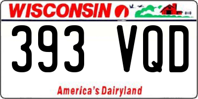 WI license plate 393VQD