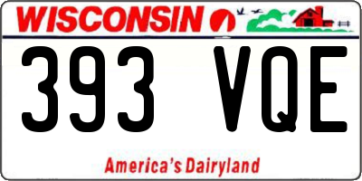 WI license plate 393VQE