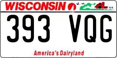 WI license plate 393VQG