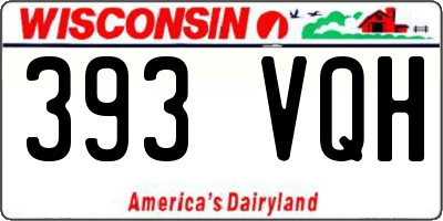 WI license plate 393VQH