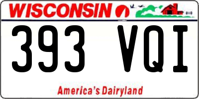 WI license plate 393VQI