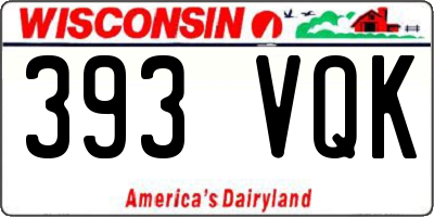 WI license plate 393VQK