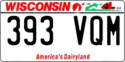 WI license plate 393VQM
