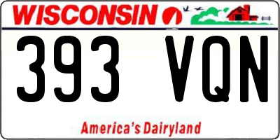 WI license plate 393VQN