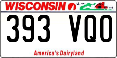 WI license plate 393VQO