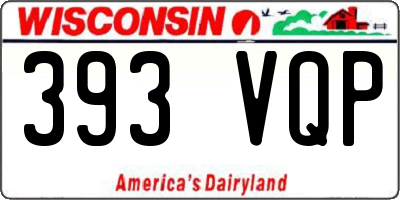 WI license plate 393VQP
