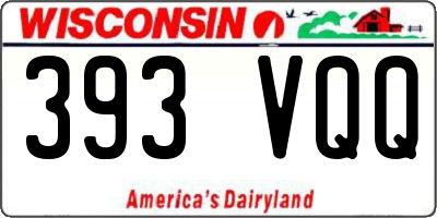 WI license plate 393VQQ