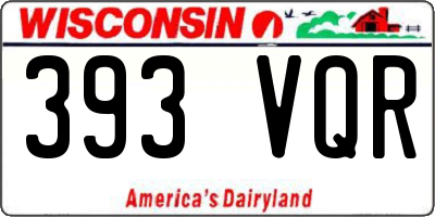 WI license plate 393VQR