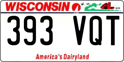 WI license plate 393VQT
