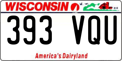 WI license plate 393VQU