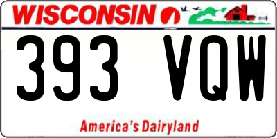WI license plate 393VQW