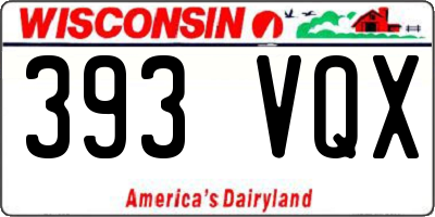 WI license plate 393VQX