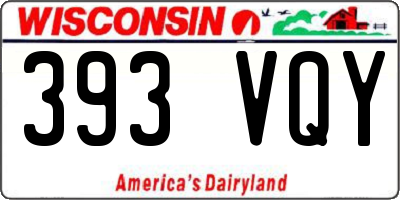 WI license plate 393VQY