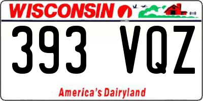 WI license plate 393VQZ