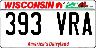 WI license plate 393VRA