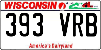 WI license plate 393VRB