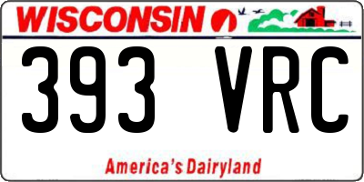 WI license plate 393VRC