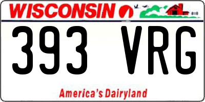 WI license plate 393VRG