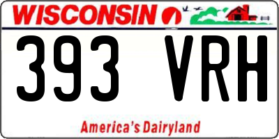 WI license plate 393VRH