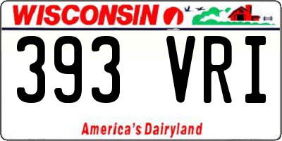 WI license plate 393VRI