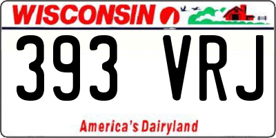 WI license plate 393VRJ