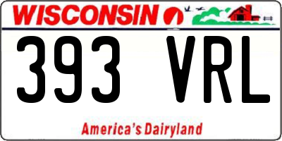 WI license plate 393VRL