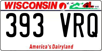 WI license plate 393VRQ