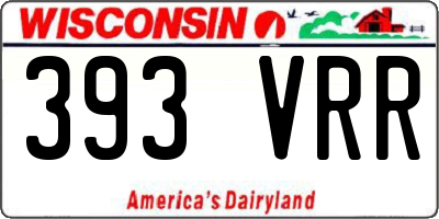 WI license plate 393VRR