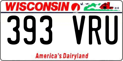 WI license plate 393VRU