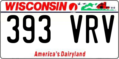 WI license plate 393VRV