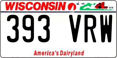 WI license plate 393VRW