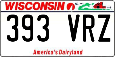 WI license plate 393VRZ